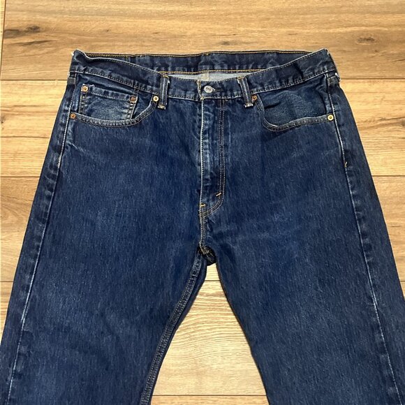 Men's Levis 505 Regular Fit Denim Jeans SZ 38x29 Blue Cotton Modern Red Tab - Picture 2 of 11